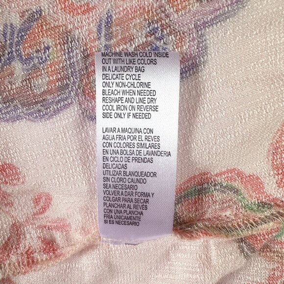 Democracy Puff Sleeve Ruffle-Edge Top PS Ballet Pink Floral Romantic Barbiecore - Picture 10 of 11